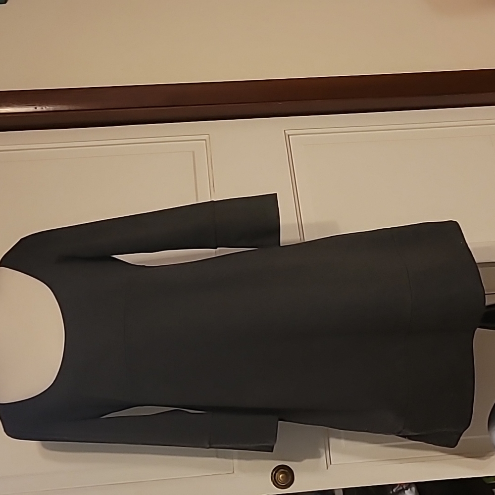 New York & Company Charcoal Long Sleeve Dress